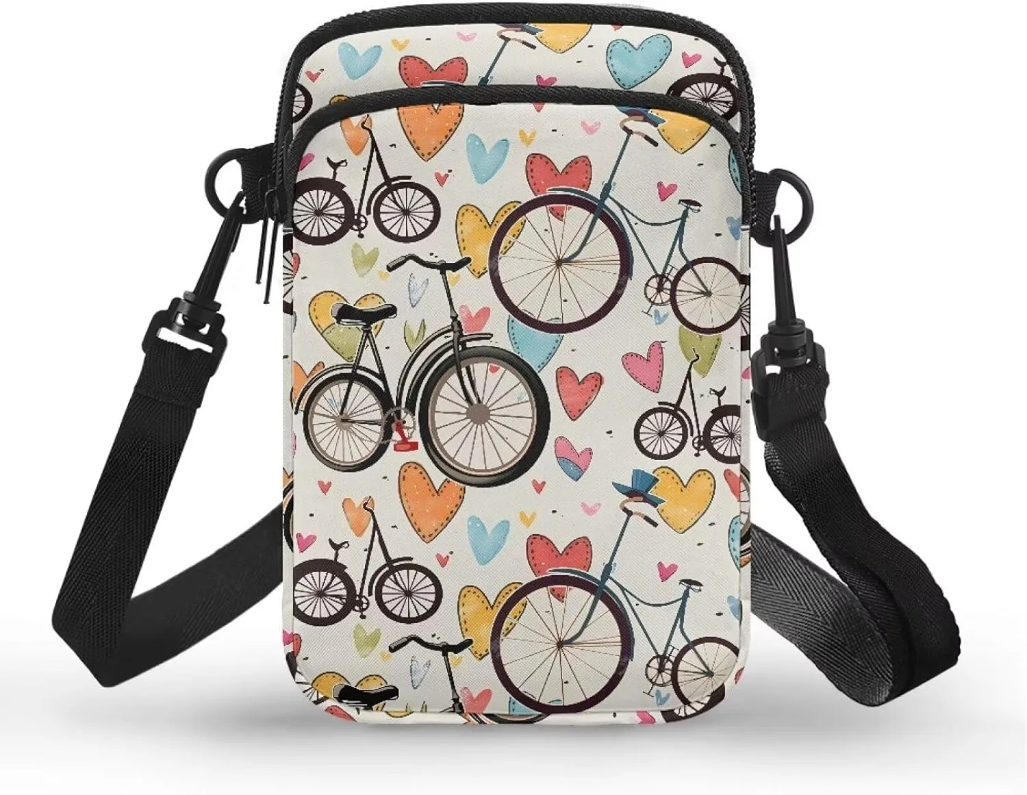 Small Crossbody Purse Butterfly Zipper Cell Phone Bag, Puppy Dog Print Mini Shoulder Purse Bags with Shoulder Strap