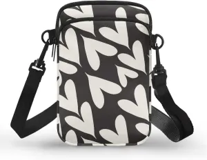 Small Crossbody Purse Zipper Cell Phone Bag, Abstract Color Art Mini Shoulder Purse Bags with Shoulder Strap