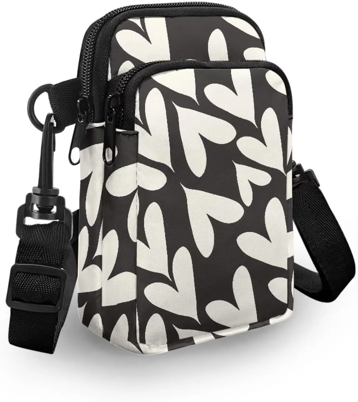 Small Crossbody Purse Zipper Cell Phone Bag, Abstract Color Art Mini Shoulder Purse Bags with Shoulder Strap