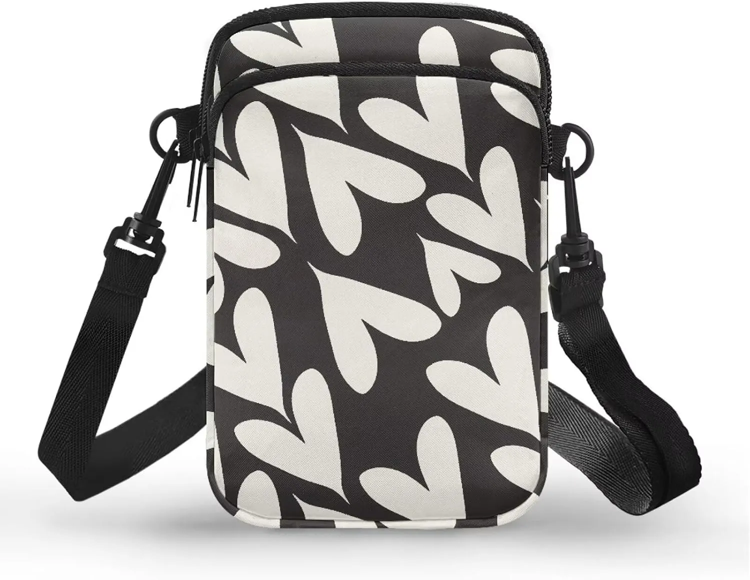 Small Crossbody Purse Zipper Cell Phone Bag, Abstract Color Art Mini Shoulder Purse Bags with Shoulder Strap