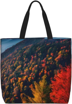 Smokey Mountain Cliff Print Casual Shoulder Bag Handbag Outdoors Holiday Weekender Travel Shopping