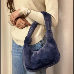 Soft Hush Fur -  Dusty Blue