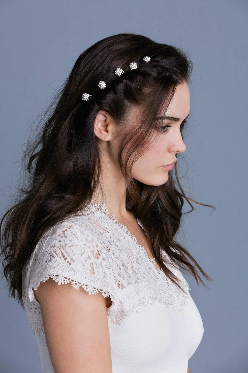 Soho Style Hair Accessories Set - 8 Piece Crystal Decorative Fashion Headband for Women Girls SAM01A-2002 Burgundy