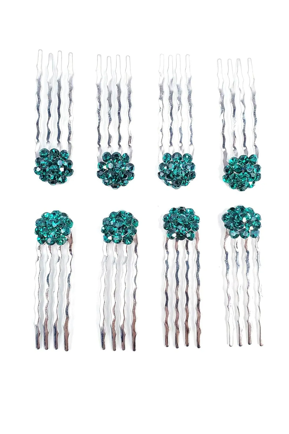 Soho Style Hair Accessories Set - 8 Piece Crystal Decorative Fashion Headband for Women Girls SAM01A-2002 Dark Green