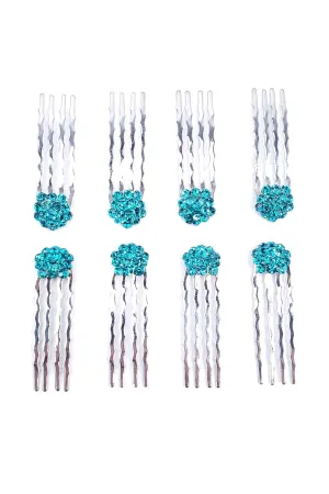 Soho Style Hair Accessories Set - 8 Piece Crystal Decorative Fashion Headband for Women Girls SAM01A-2002 Emerald
