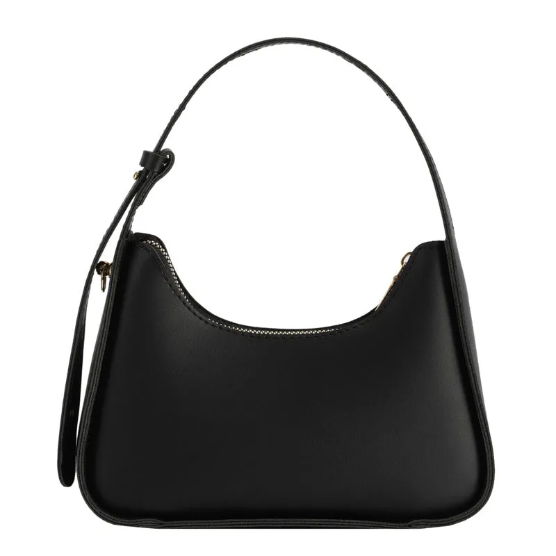 Solid Color Simple Textured Fashion Style Shoulder Bags