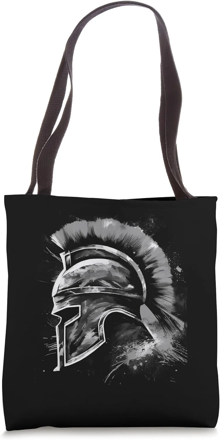 Spartan Warrior Helmet | Gym Gladiator Sparta Tote Bag