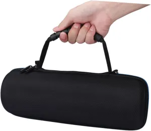 Speaker Storage Case Professional Travel Carrying Bag with Removable Shoulder Band for Charge Durable and Protective Handbag for Speaker Accessories Black