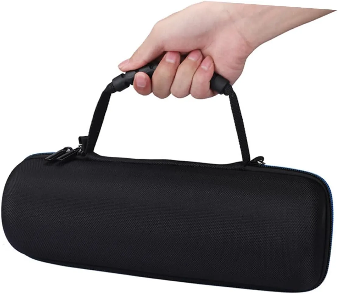 Speaker Storage Case Professional Travel Carrying Bag with Removable Shoulder Band for Charge Durable and Protective Handbag for Speaker Accessories Black