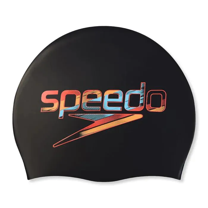 Speedo - Swimming Cap -  Reversible Moulded Silicone Cap -  Black/Red