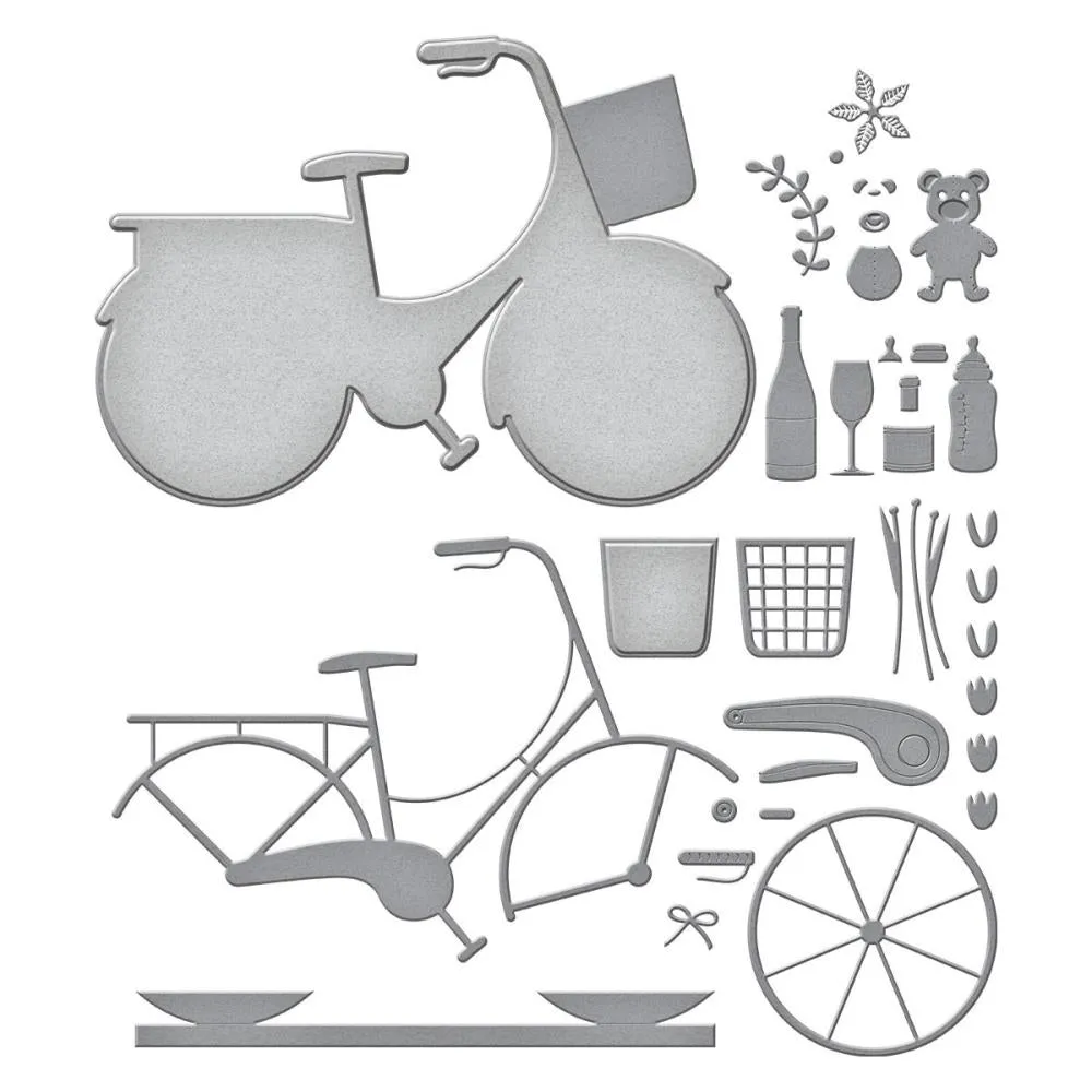 Spellbinders Etched Dies By Bibi Cameron, Big Bicycle (S7-246)