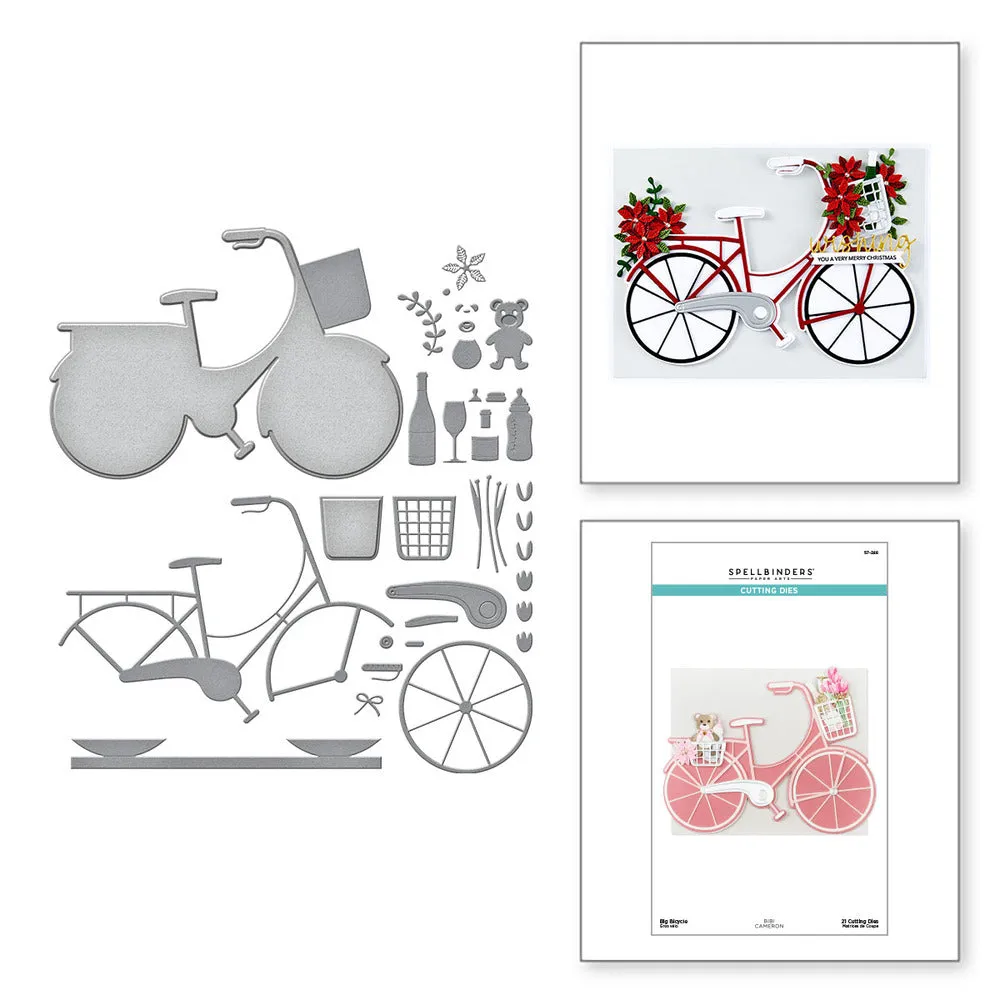Spellbinders Etched Dies By Bibi Cameron, Big Bicycle (S7-246)