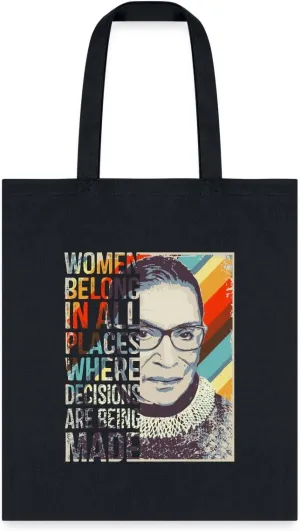 Spreadshirt Notorious RBG Women's Rights Ruth Bader Ginsburg Tote Bag