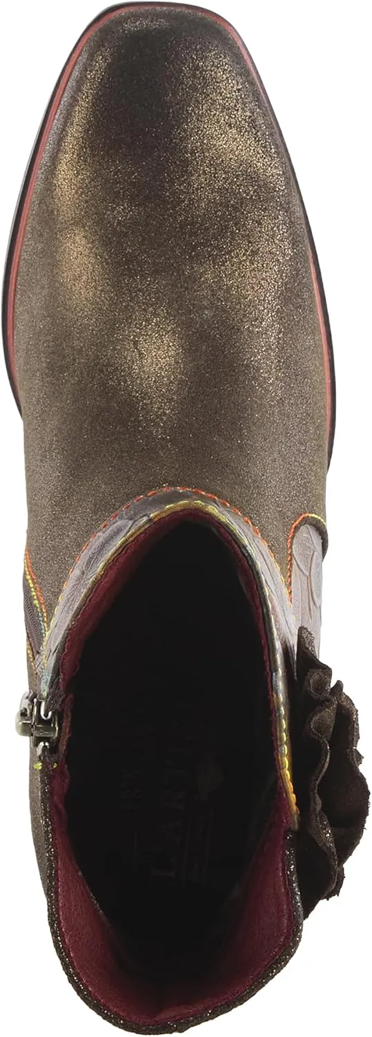 Spring Step L'Artiste Women's Zinna Fashion Flower Applique Bootie