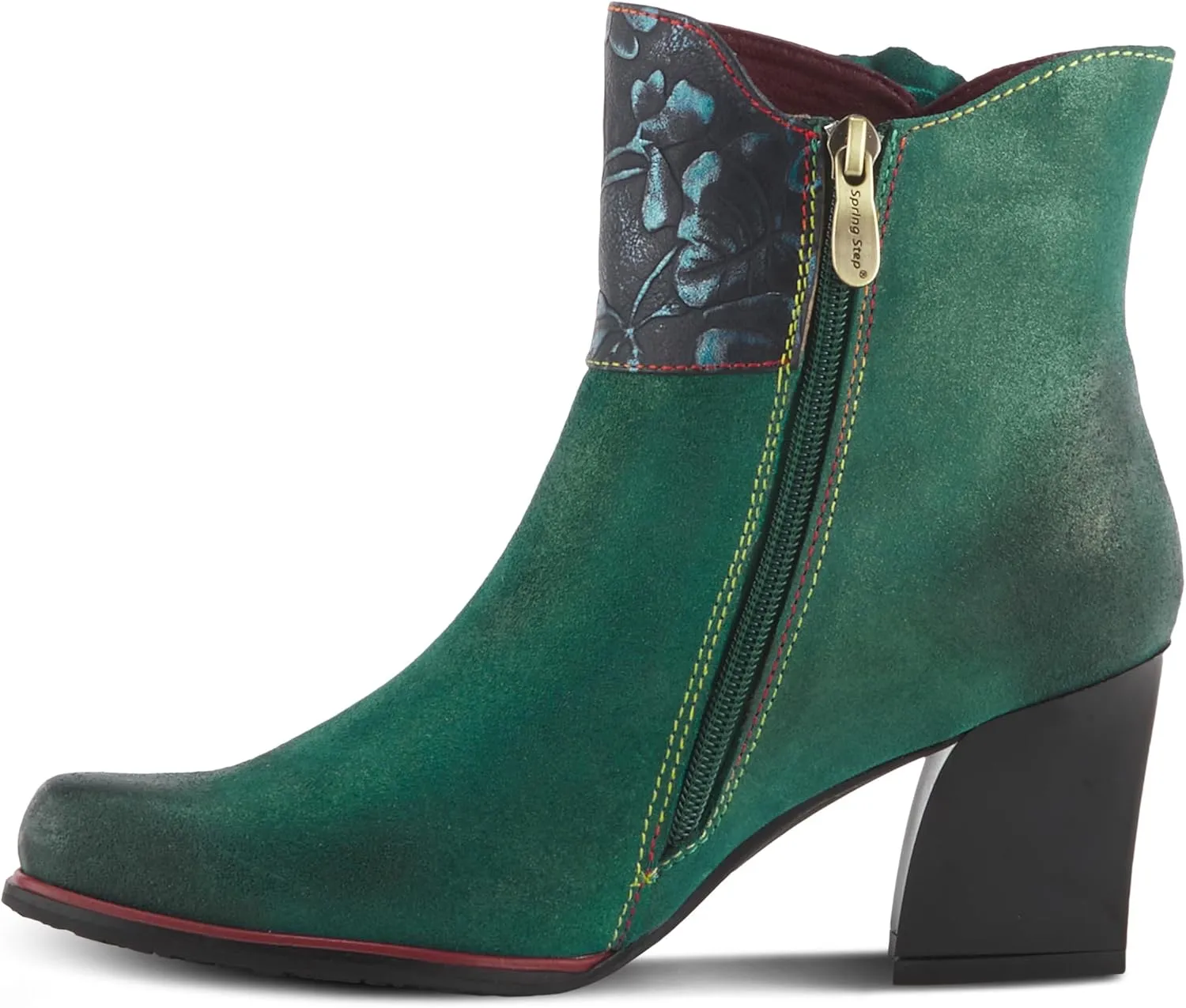 Spring Step L'Artiste Women's Zinna Fashion Flower Applique Bootie