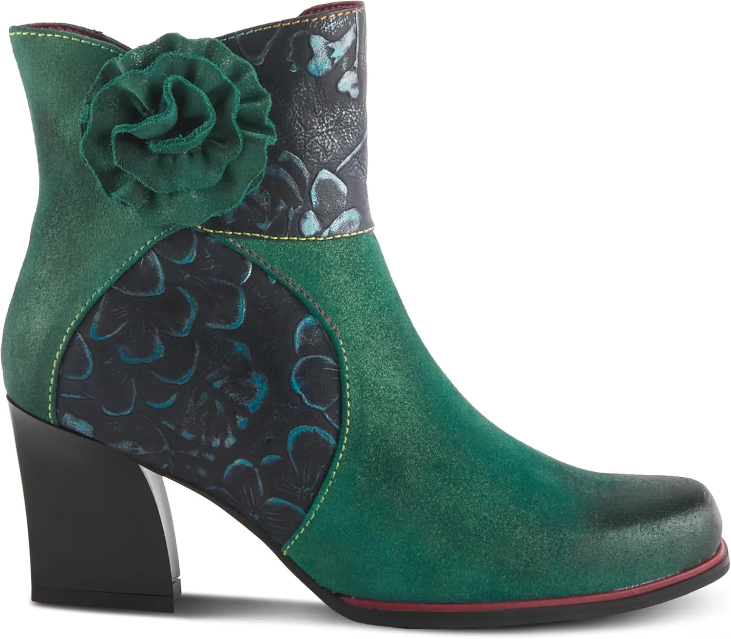 Spring Step L'Artiste Women's Zinna Fashion Flower Applique Bootie