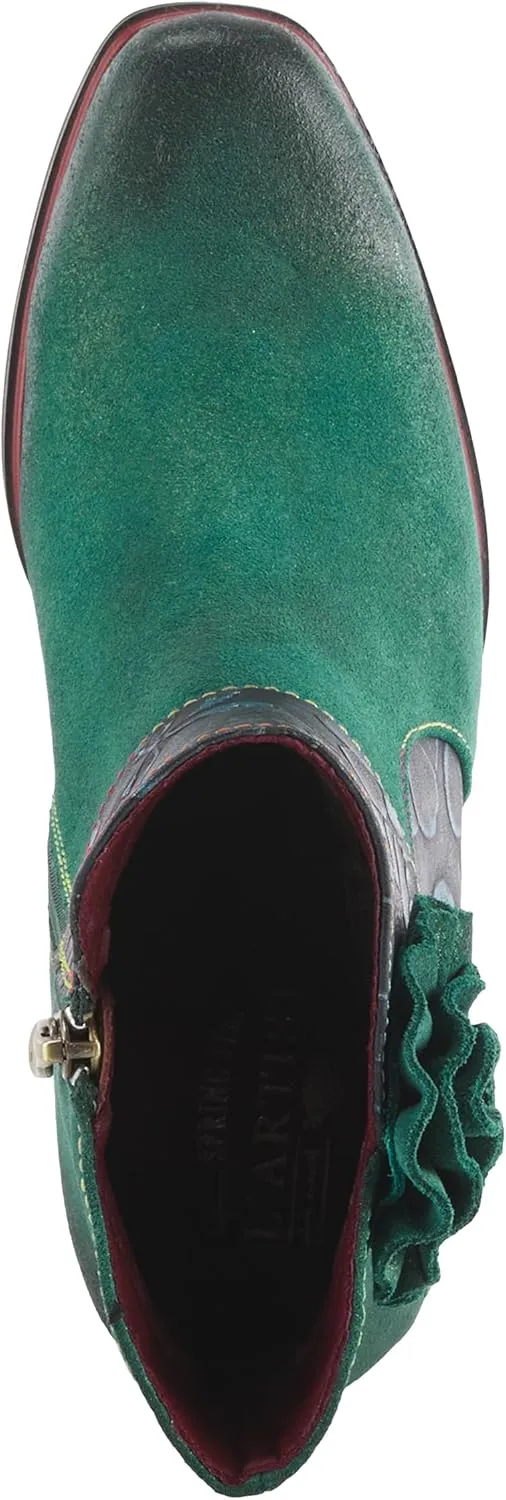 Spring Step L'Artiste Women's Zinna Fashion Flower Applique Bootie