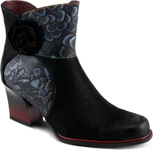 Spring Step L'Artiste Women's Zinna Fashion Flower Applique Bootie