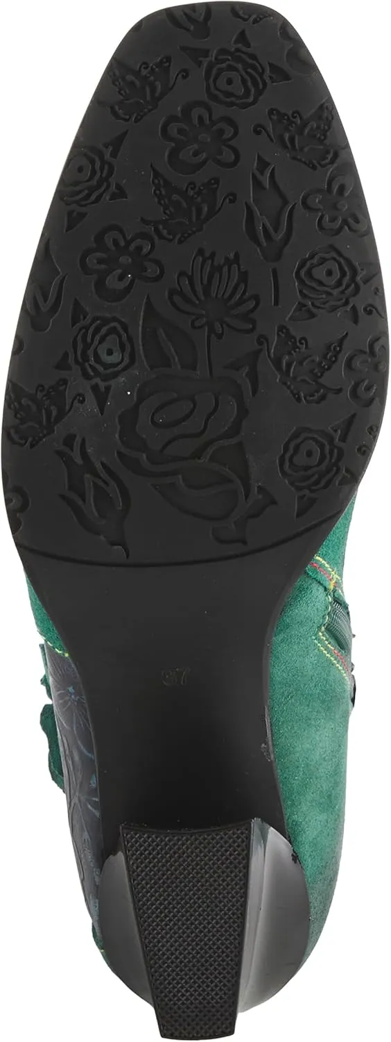 Spring Step L'Artiste Women's Zinna Fashion Flower Applique Bootie