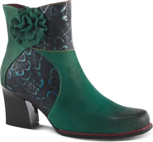 Spring Step L'Artiste Women's Zinna Fashion Flower Applique Bootie