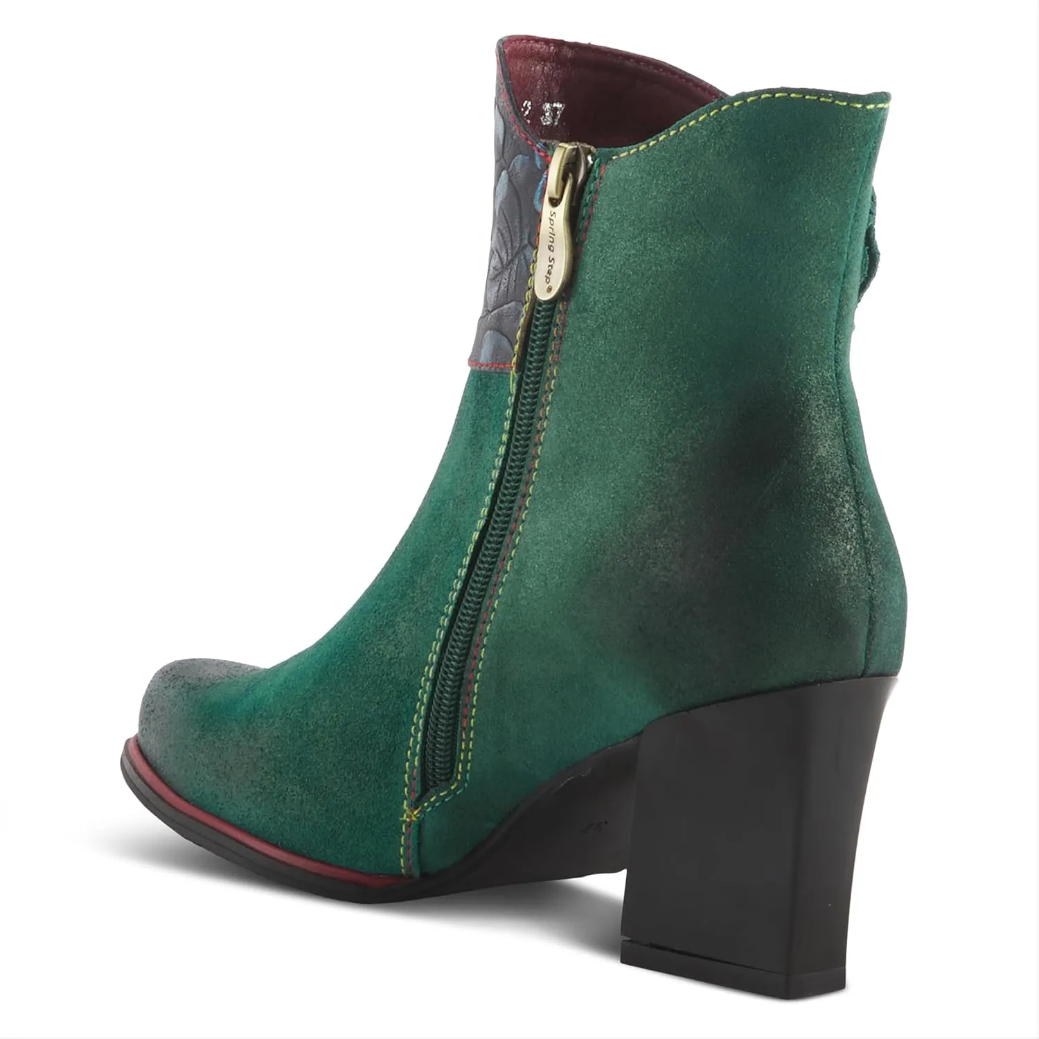 Spring Step L'Artiste Women's Zinna Fashion Flower Applique Bootie