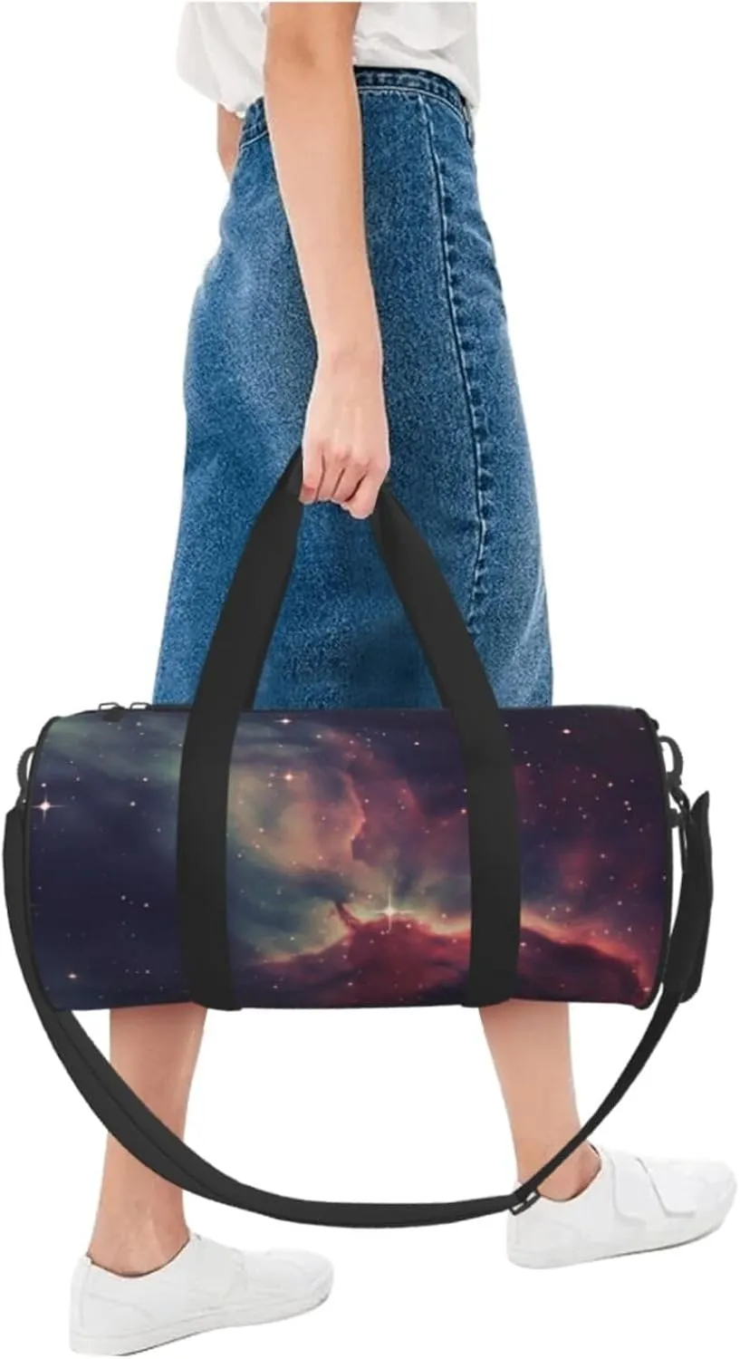 Star Field in Deep Space Travel Duffle Bag for Men Women Sport Gym Bag Foldable Weekender Bag Carry on Overnight Bag for Travel Swimming Basketball