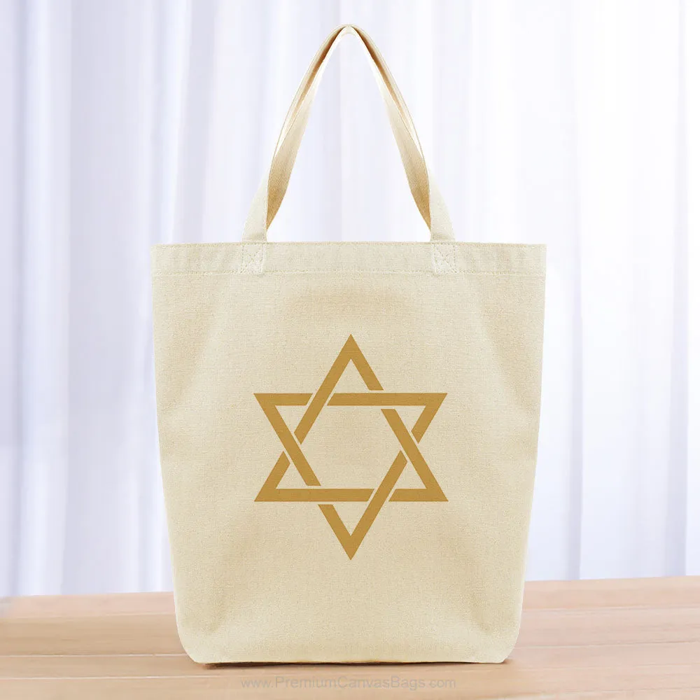 Star of David Judaism Tote Bag - yellow orange