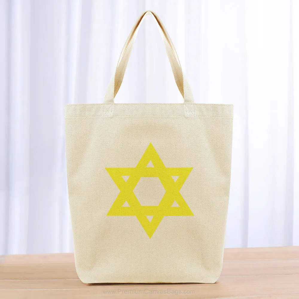 Star of David Judaism Tote Bag - yellow