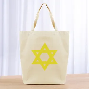 Star of David Judaism Tote Bag - yellow