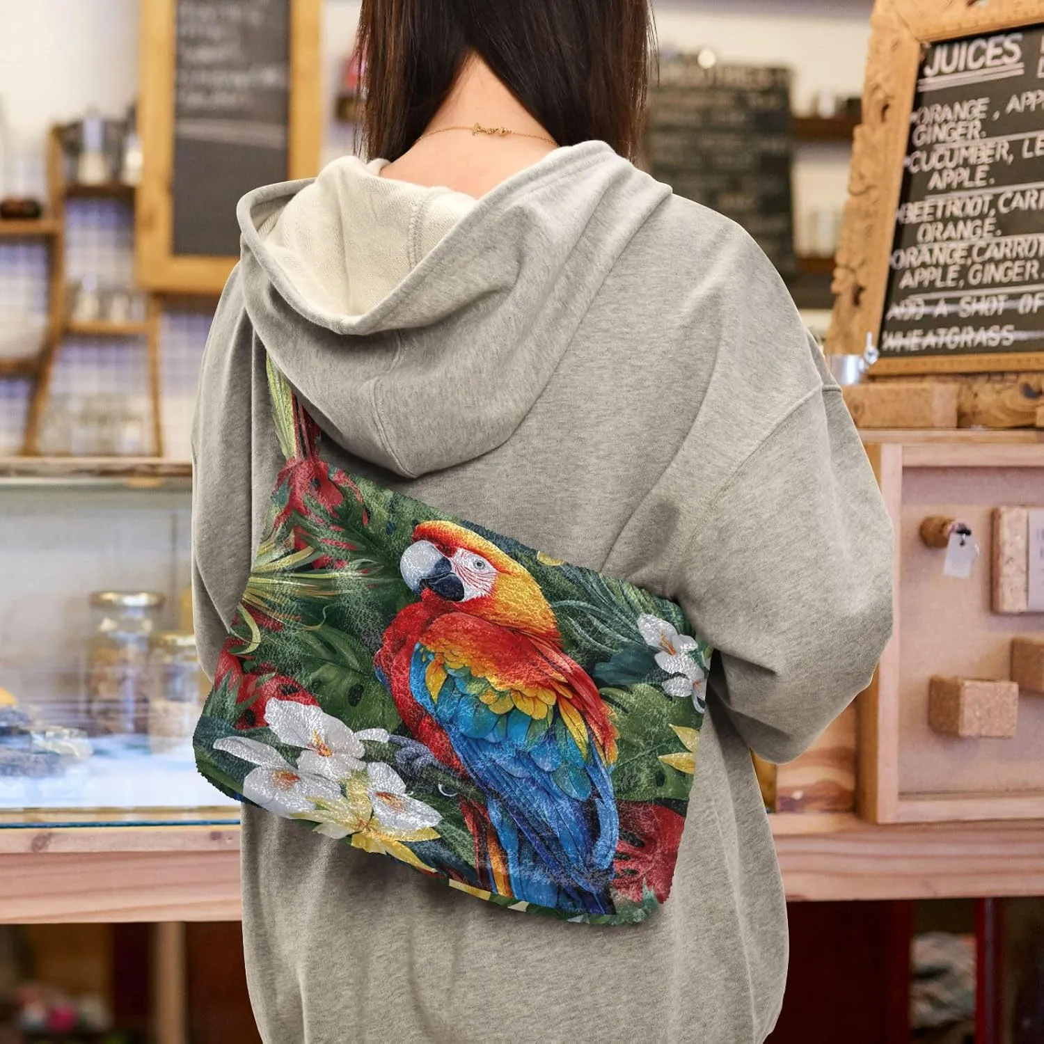 Starry Night with Sand and Moon Plush Tote Bag, Plush Hand Bag, Tote Bag Young Women