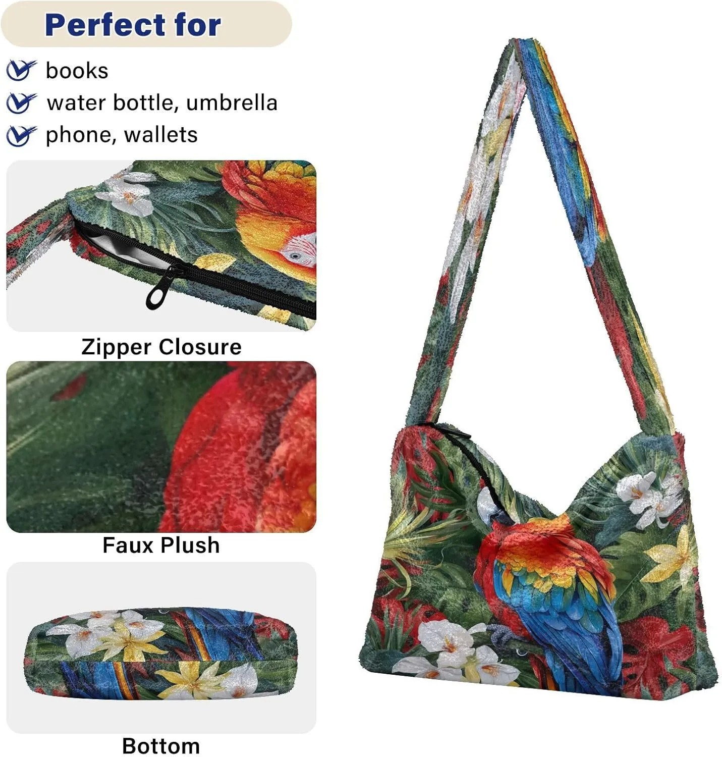 Starry Night with Sand and Moon Plush Tote Bag, Plush Hand Bag, Tote Bag Young Women