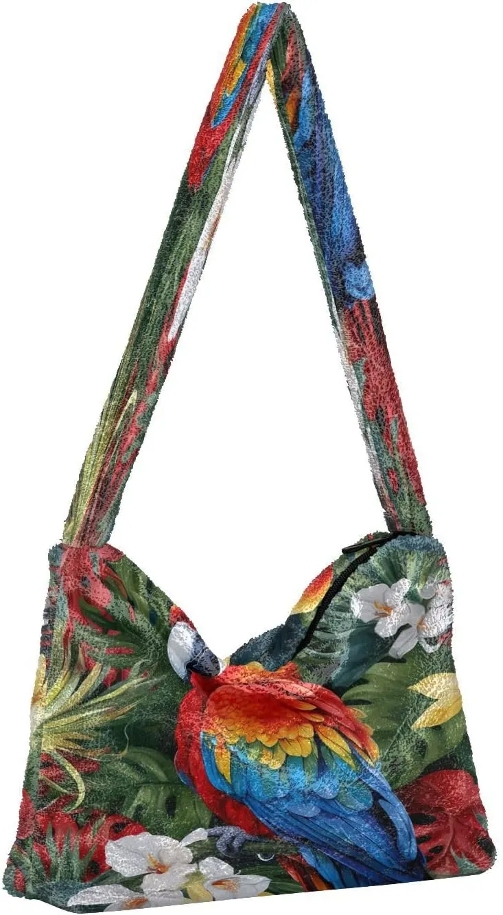 Starry Night with Sand and Moon Plush Tote Bag, Plush Hand Bag, Tote Bag Young Women
