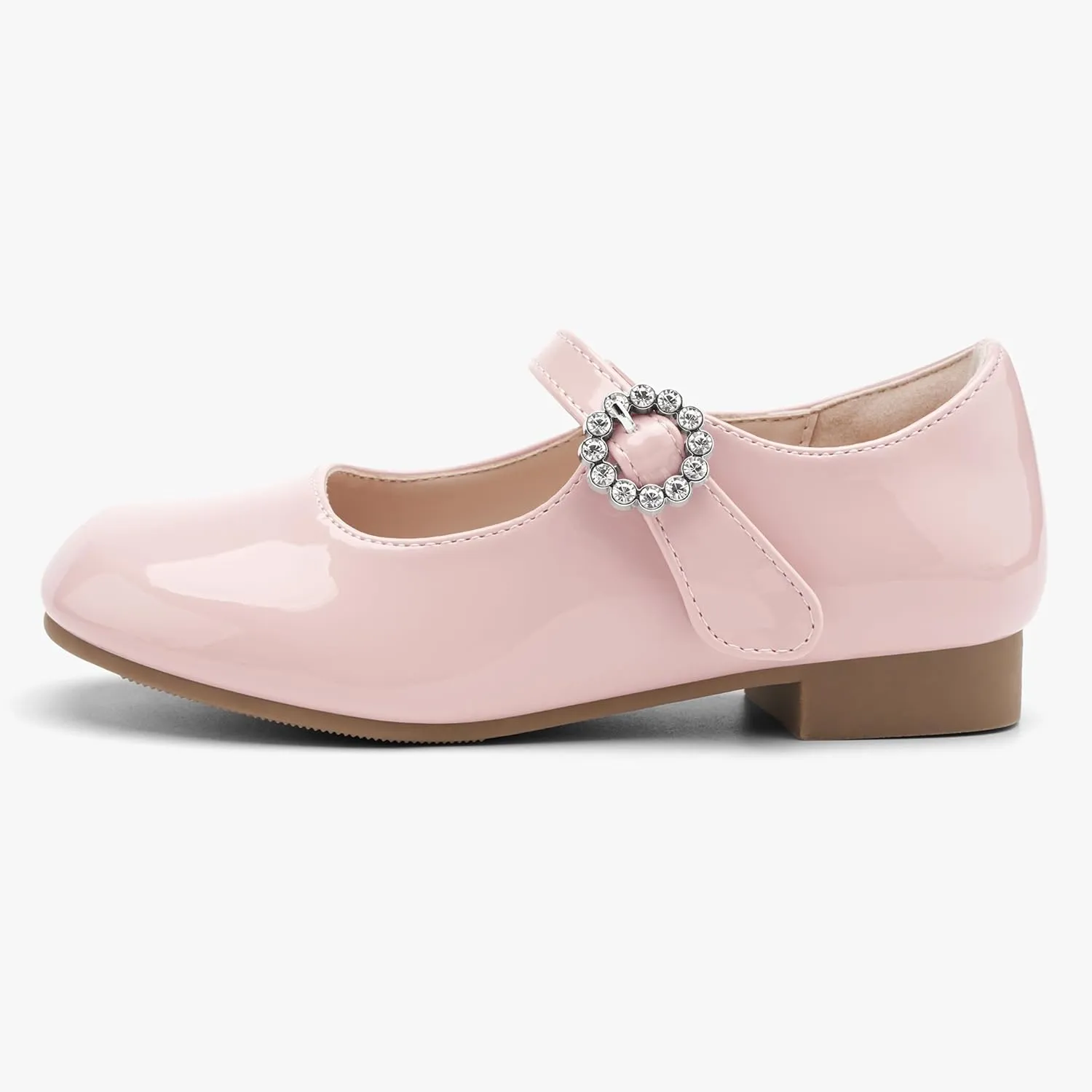 Stelle Girls Dress Shoes White Mary Jane Ballet Flats Flower School Shoes for Wedding Party Toddler/Little/Big Kid