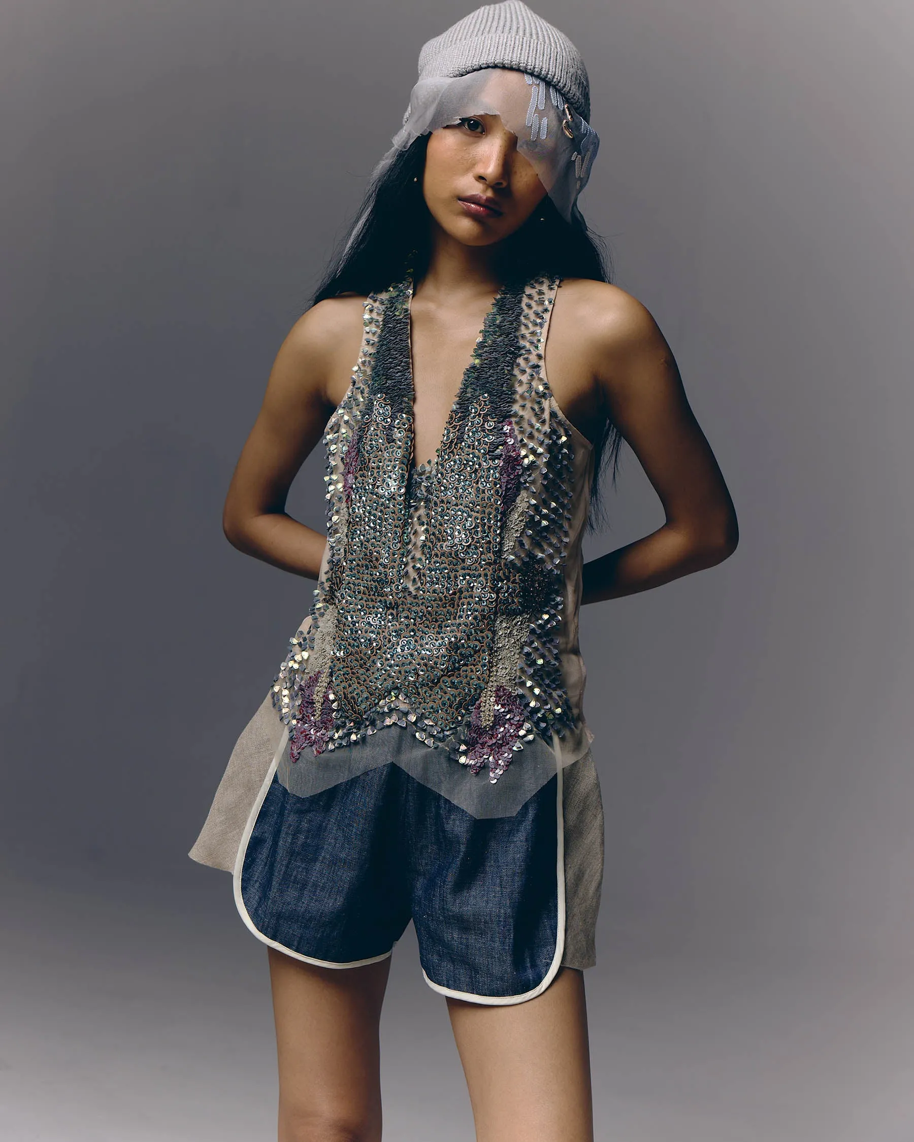 Stippling Landscape Skater Vest