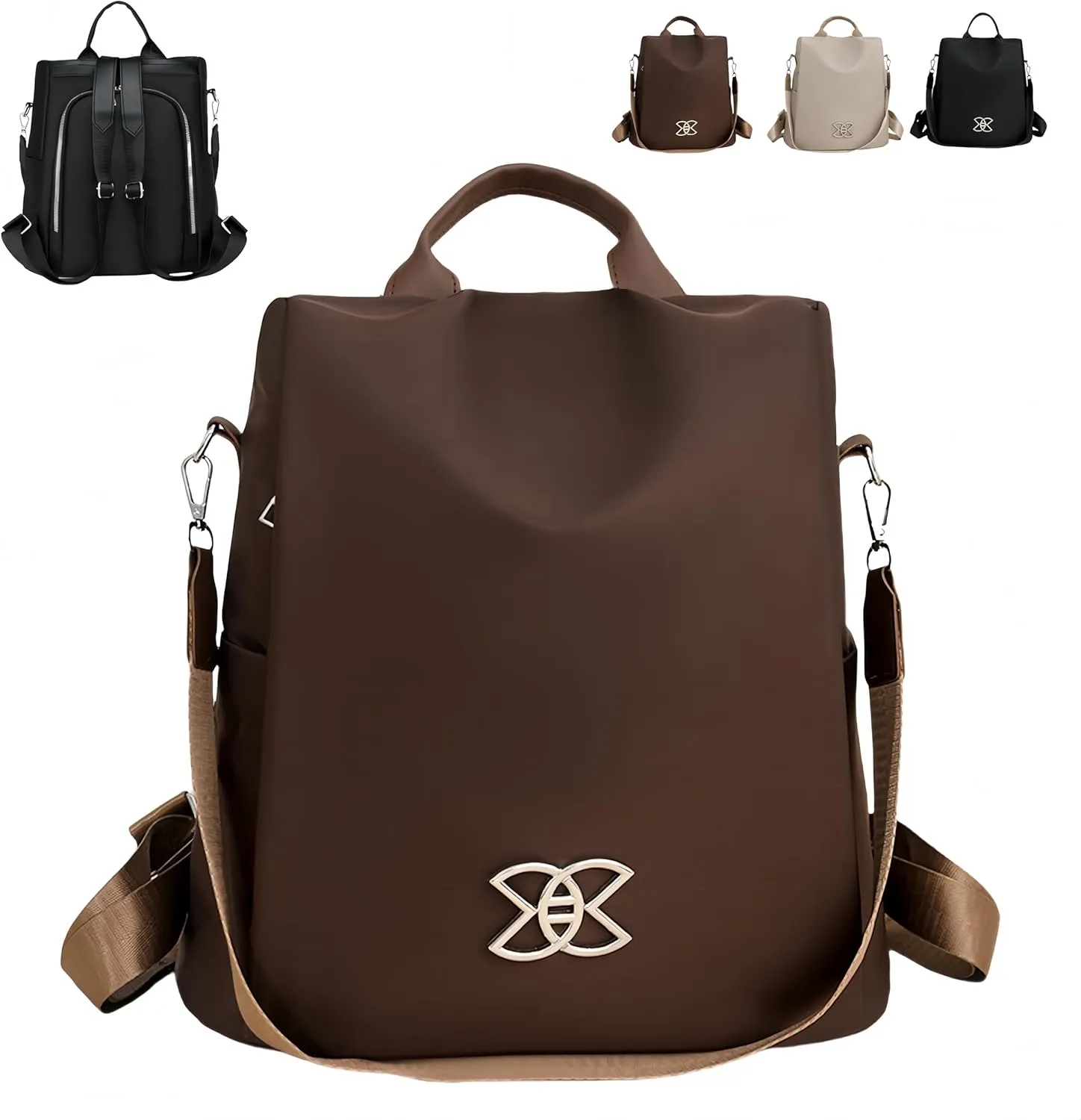 Subscrsidewa Anti-Theft Large Capacity Backpack, with Lockable Compartments, Durable Oxford Bag for Work/Travel