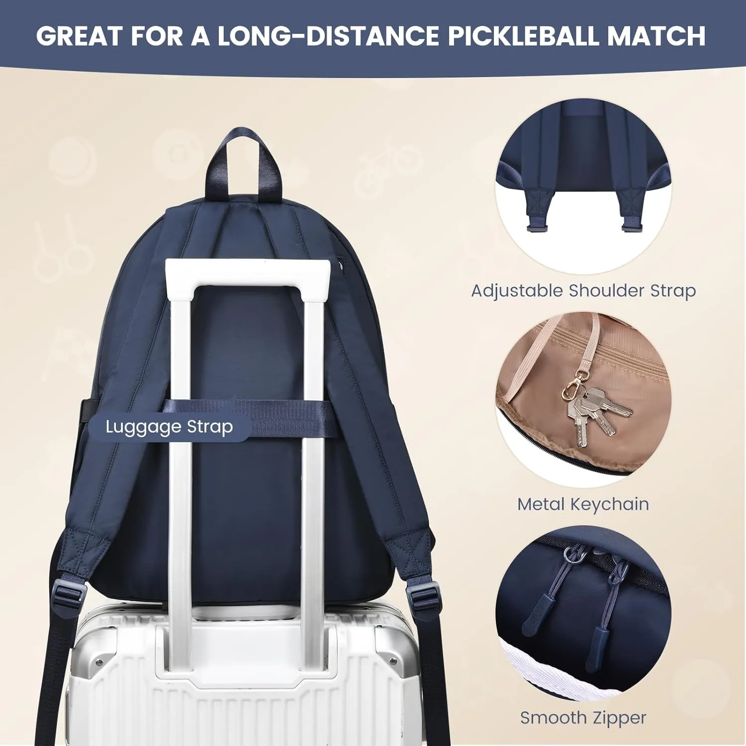Sucipi Tennis Bags for Women, Quilted Tennis Racket Bag Backpack for Tennis Racquet, Pickleball Paddles, Badminton