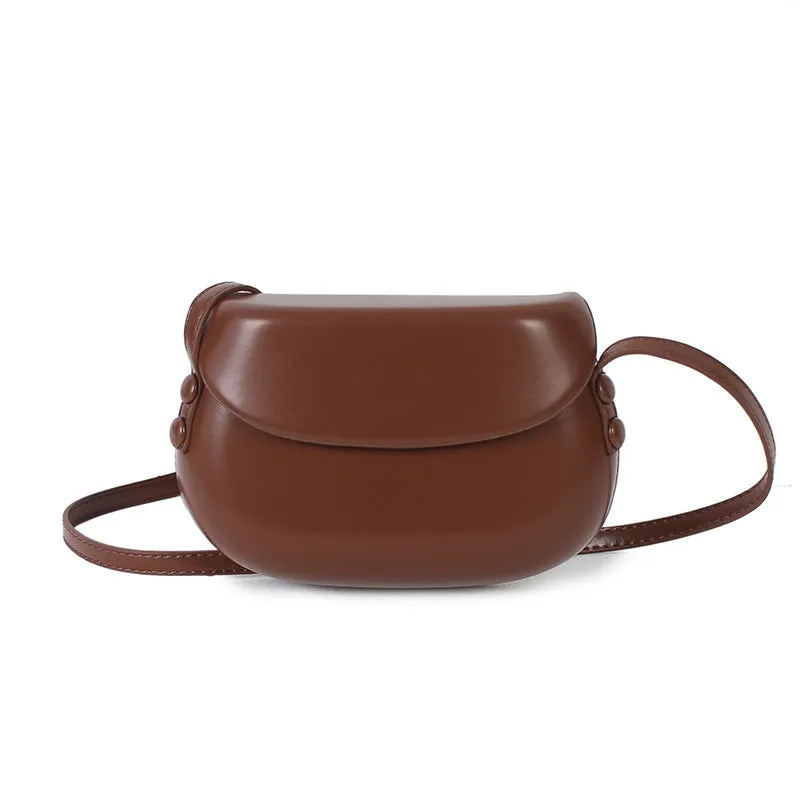 Summer Candy Color Large Pressure Cover Retro Easy Matching Saddle Crossbody Bags