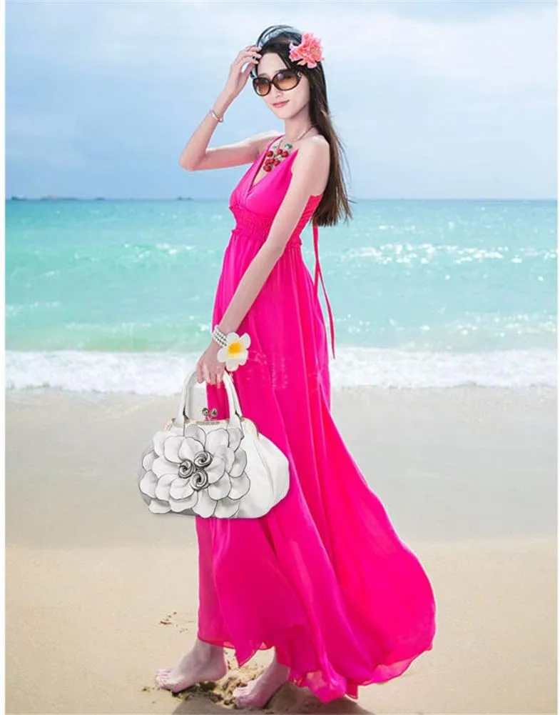 SUNROLAN Women's Handbags 3D Flower Seris Evening Bags PU Leather Rhinestone Crossbody Bag with Detachable Strap