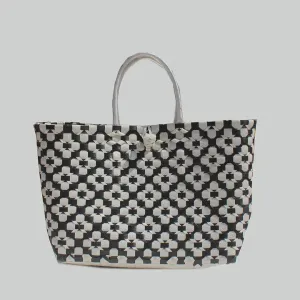 SWAN STRAW TOTE BLACK