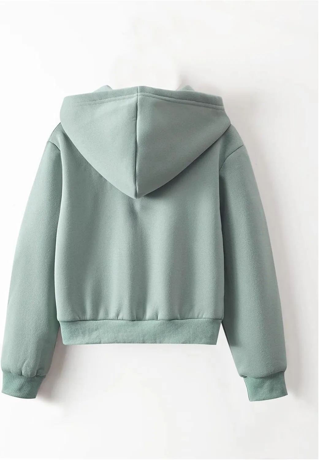 SweatyRocks Girl's Letter Print Zip Up Hoodie Long Sleeve Casual Thermal Sweatshirt Jackets