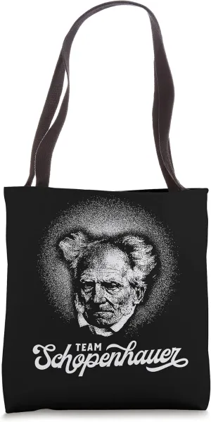 Team Schopenhauer - Philosopher Retro Portrait Tote Bag