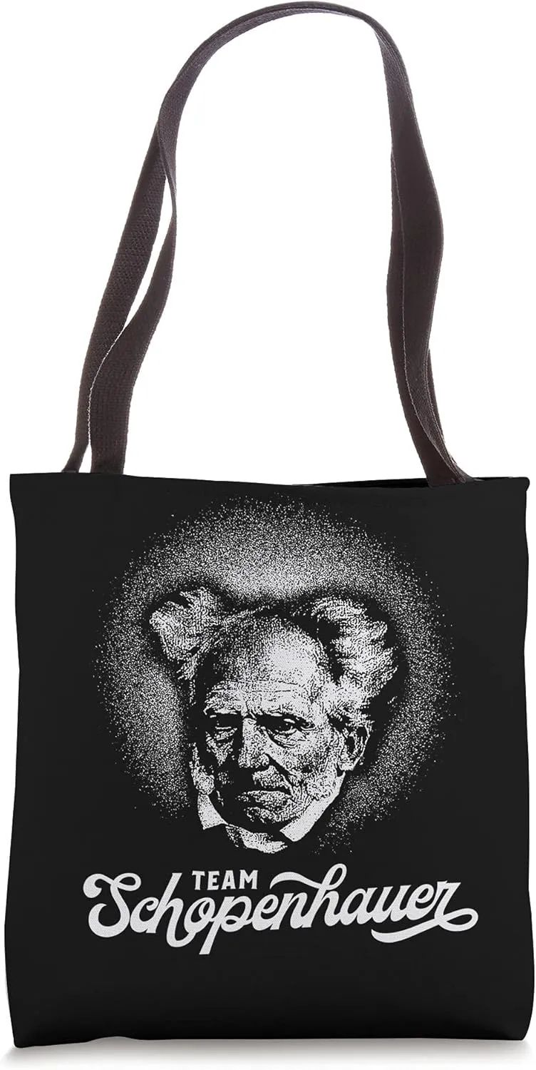 Team Schopenhauer - Philosopher Retro Portrait Tote Bag