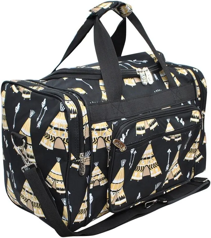 Teepee Print NGIL Canvas Carry on 17" Duffle Bag