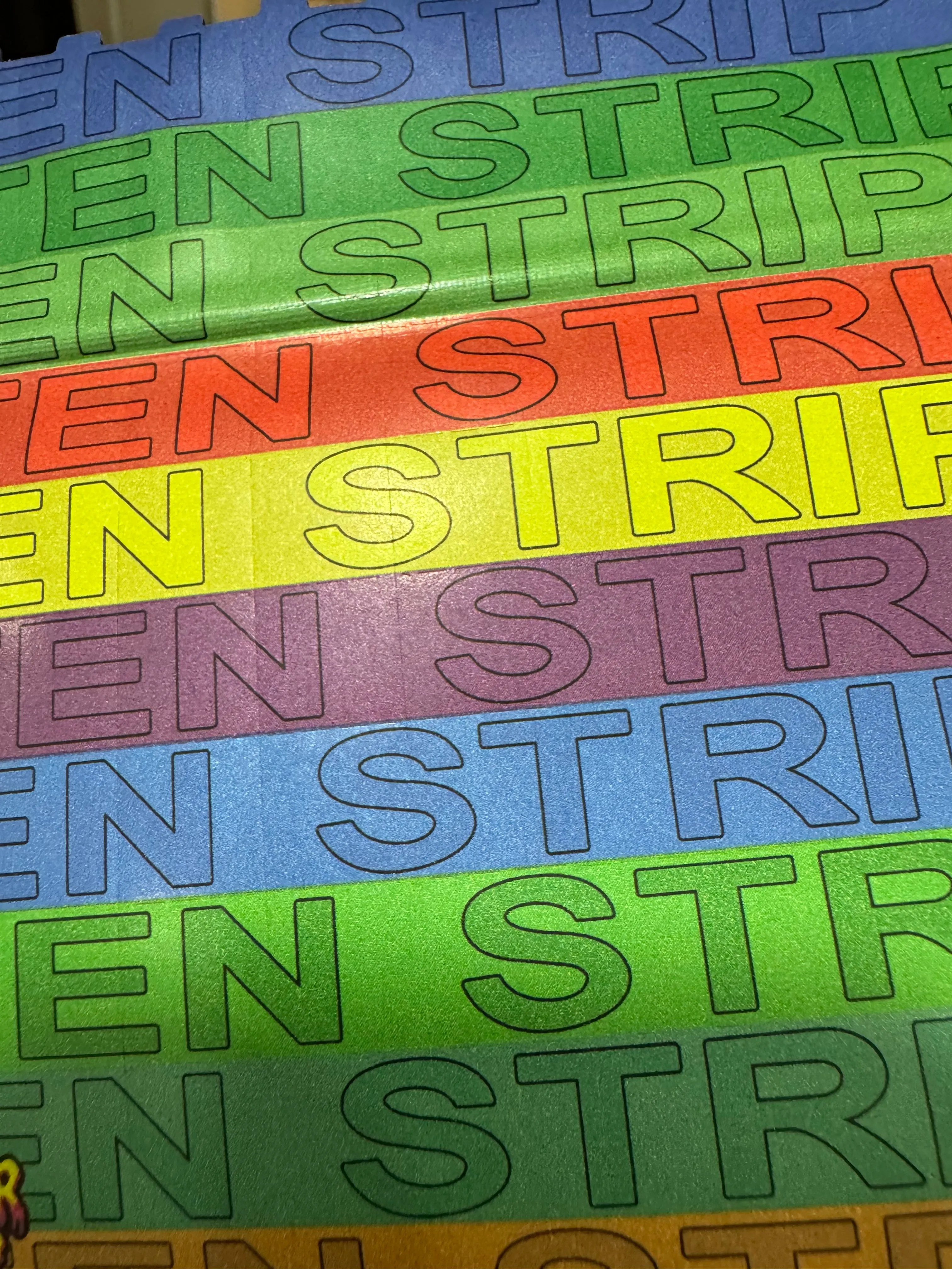 Ten Strip Mylar Bags 3.5g Blotter Budz