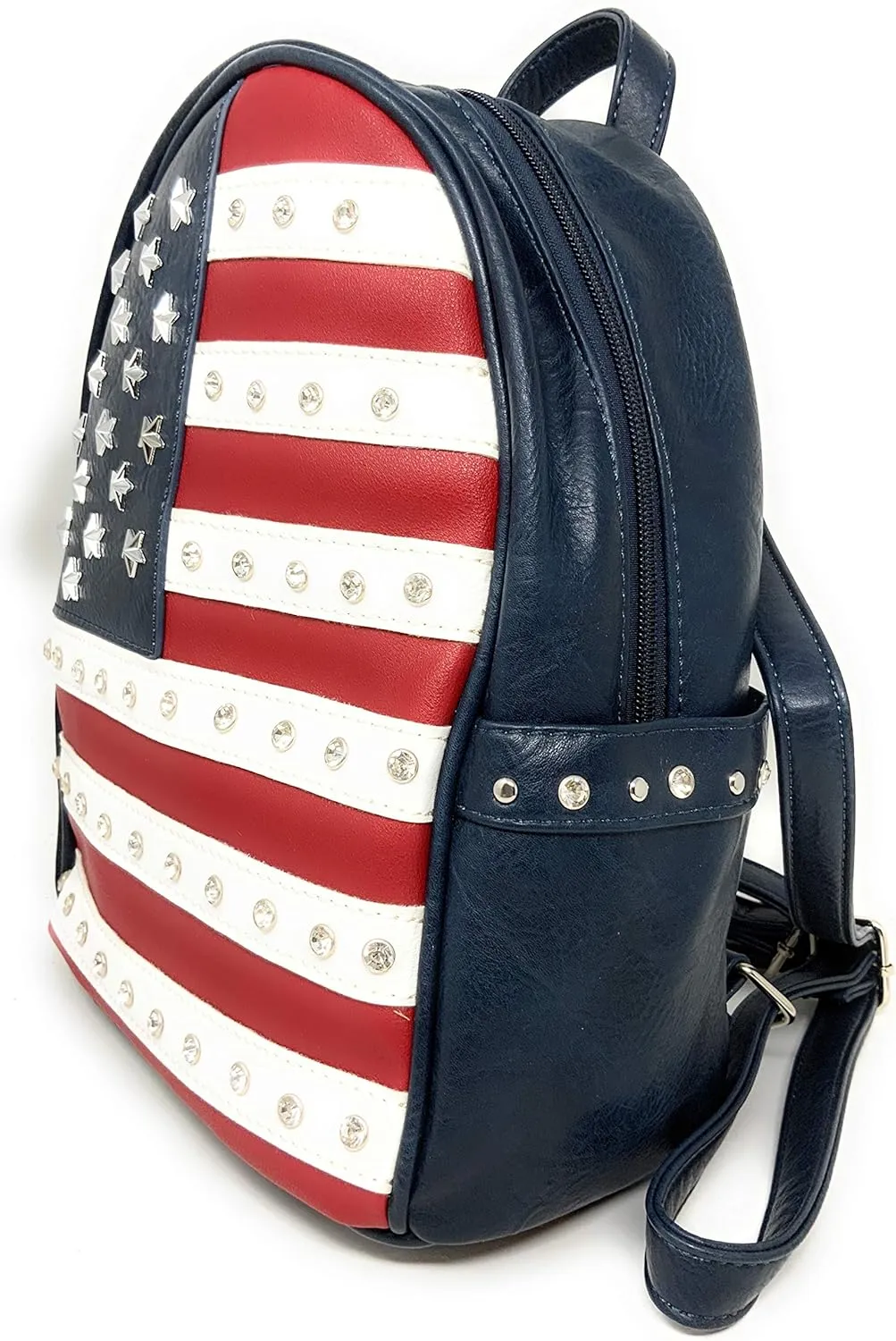 Texas West American Flag Rhinestone Women's Handbags Purse Wallet Set in Multi-Color