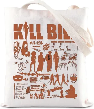 TGBJE Japanese Action Movie Tote Bag Anime Movie Inspired Gift The Bride Crime Fans Gift Girl Power Shoulder Grocery Bag