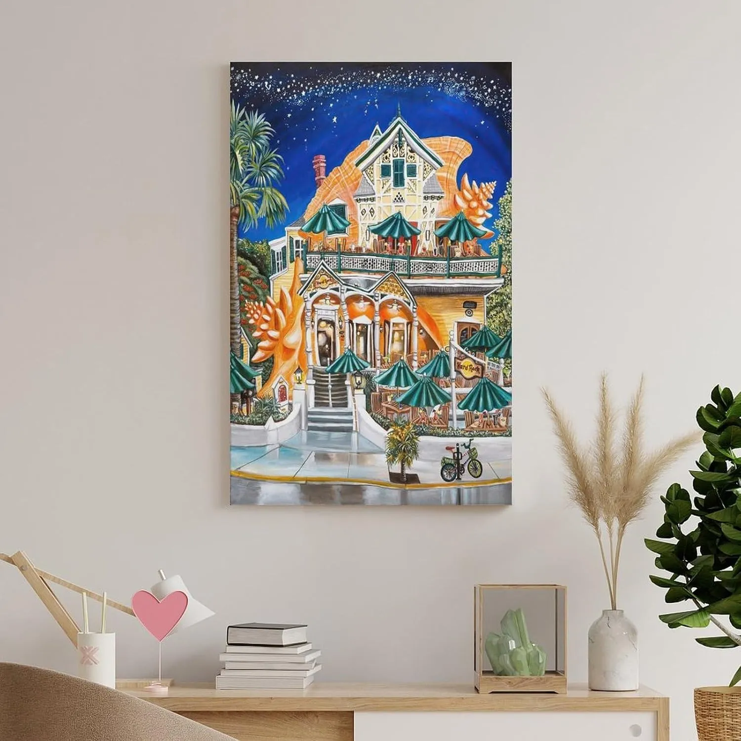 TGIQjthg Abigail White Poster Hard Rock Cafe, Key West, Florida, Conch Shell Canvas Wall Art Poster For Room Aesthetic And Decor Poster For Office Decor Living Room Bedroom 24x36inch(60x90cm)