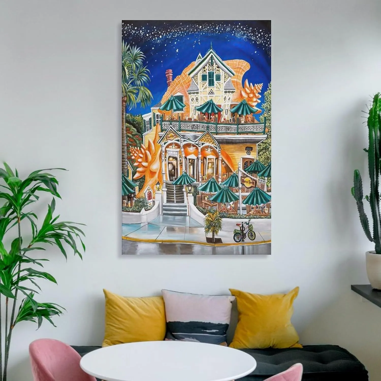 TGIQjthg Abigail White Poster Hard Rock Cafe, Key West, Florida, Conch Shell Canvas Wall Art Poster For Room Aesthetic And Decor Poster For Office Decor Living Room Bedroom 24x36inch(60x90cm)