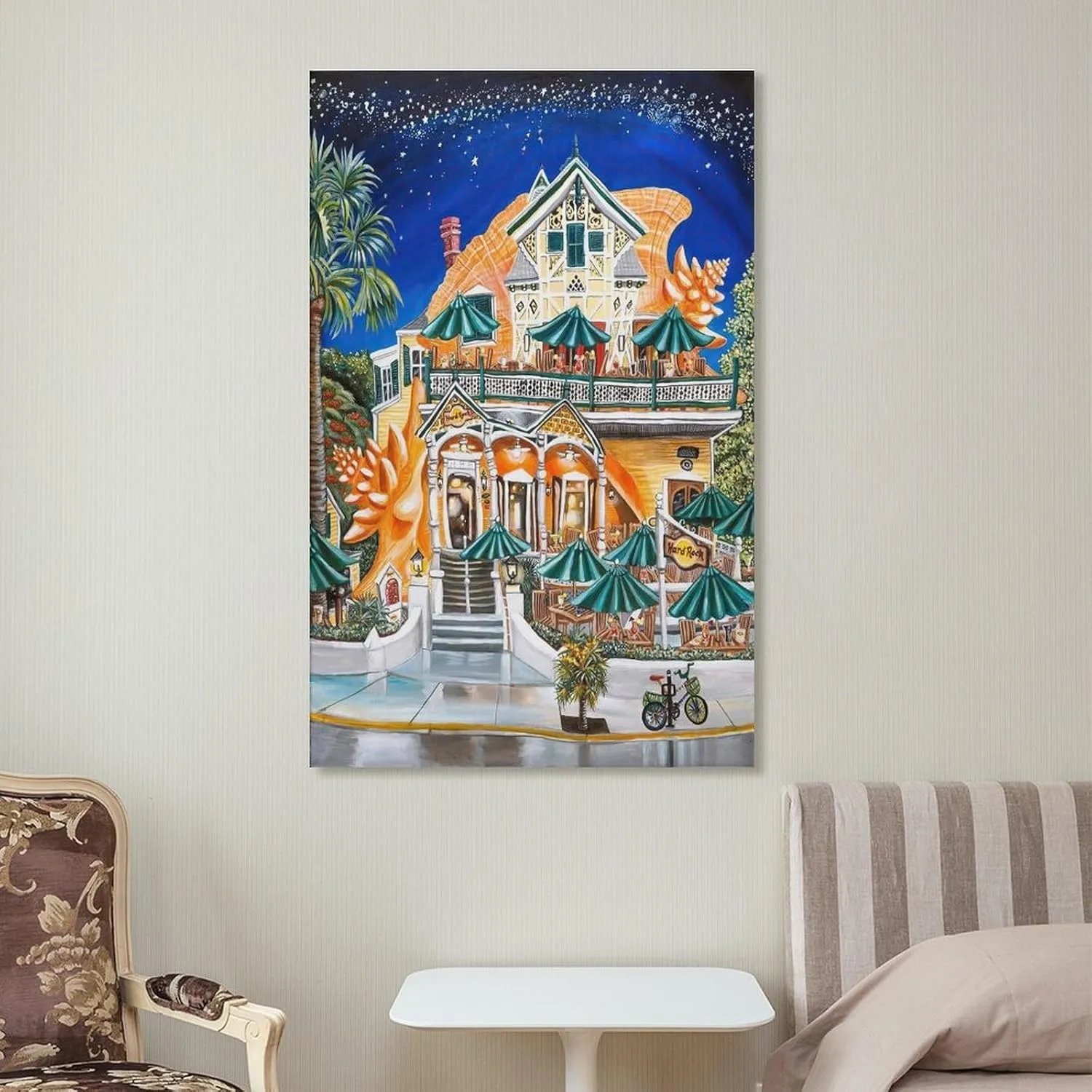 TGIQjthg Abigail White Poster Hard Rock Cafe, Key West, Florida, Conch Shell Canvas Wall Art Poster For Room Aesthetic And Decor Poster For Office Decor Living Room Bedroom 24x36inch(60x90cm)