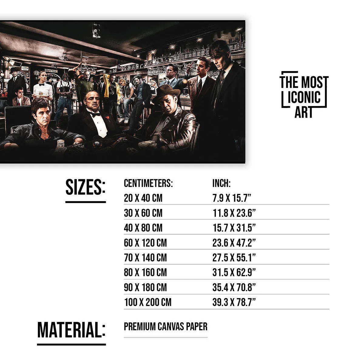 The Best Movie Characters Poster - Famous Gangster Wall Art